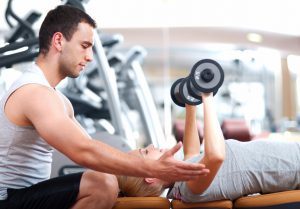 personal trainer in gym